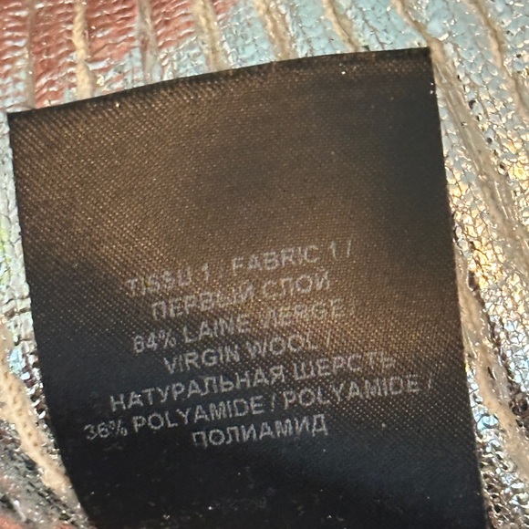 BALMAIN METALLIC RIBBED WOOL-BLEND TANK SIZE 38 - Picture 5 of 5